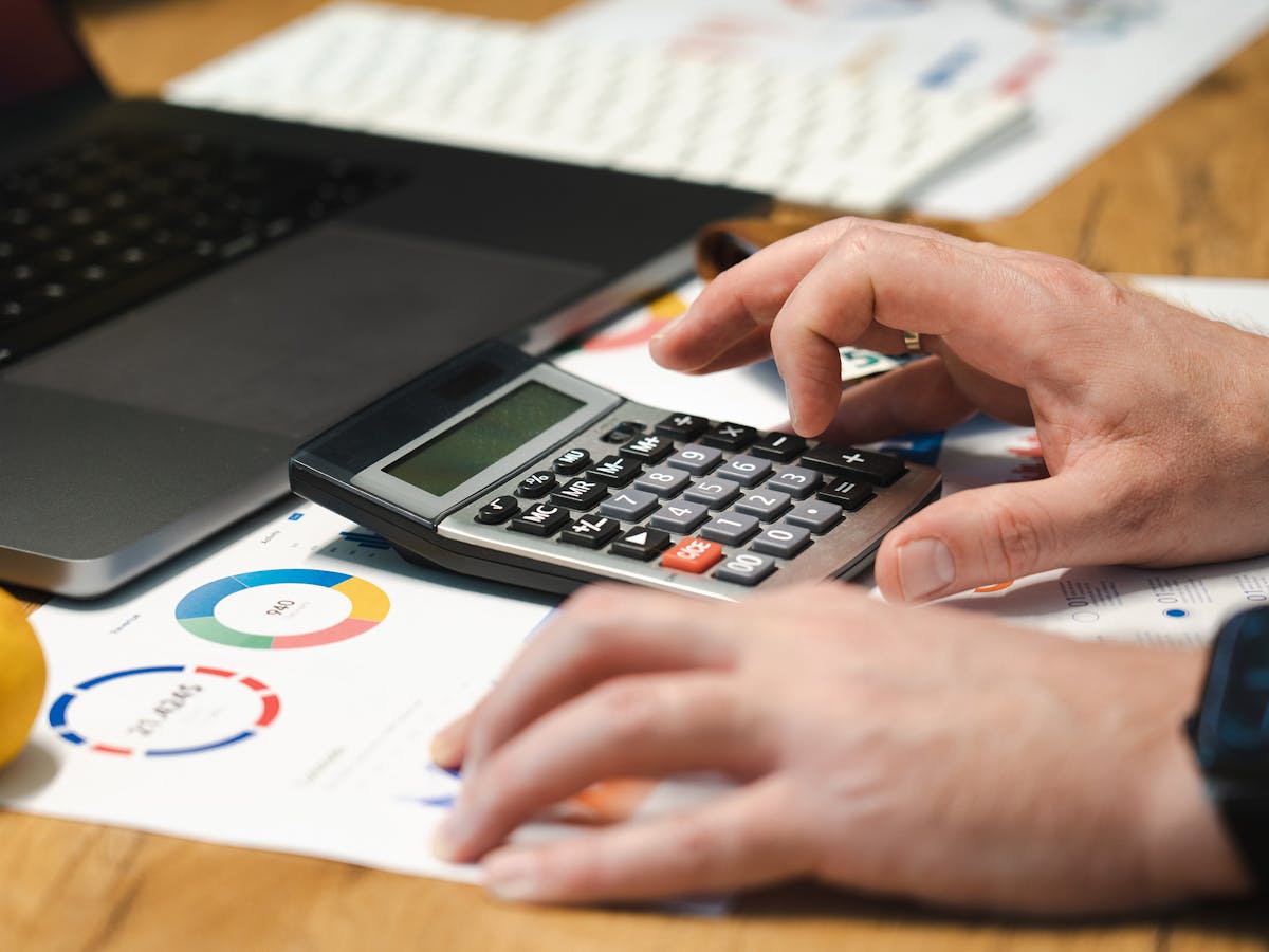 Professional accountant at work